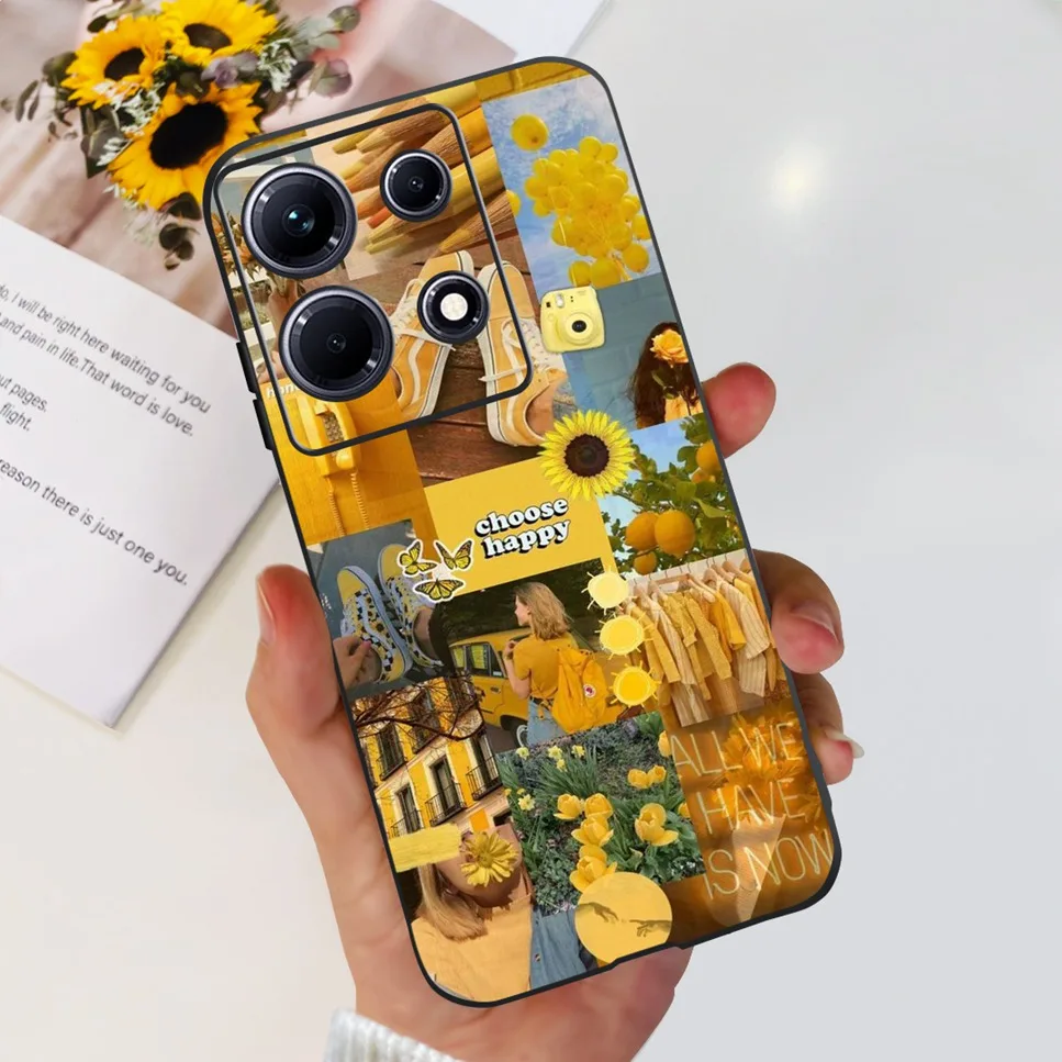 Black Silicone Cute Cat Cartoon Painted Case - Fashionable Protective Bumper Cover