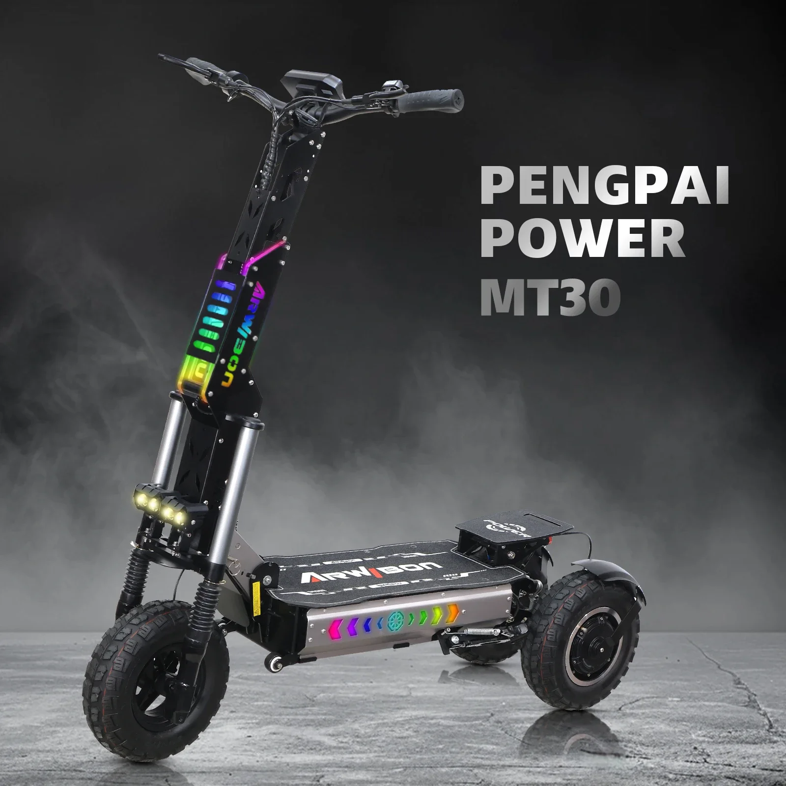 MT30 electric scooter China stock 6000w dual motor 60v 65ah large capacity battery 13 inch three wheel off-road foldable scooter