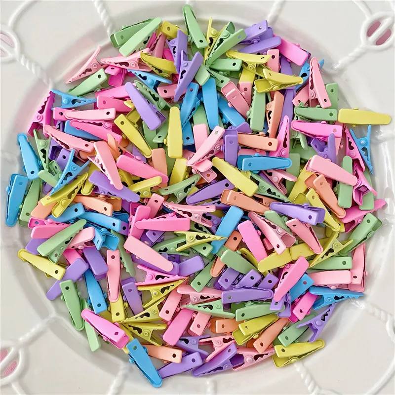 

10/20/40Pcs Mini 2.4cm DIY Hair Accessories Candy Color Hairpin Cute Solid Hair Clip Alloy Metal Duckbill Barrette Girl Headwear