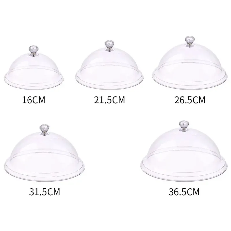 1PCS Round Dish Cover Cake Plate Bread Fruit Display Holder Acrylic Tempered Food Cover Dust Party Decoration