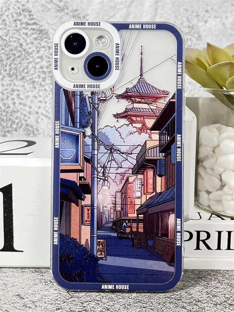 Anime Scenery Clear Phone Case