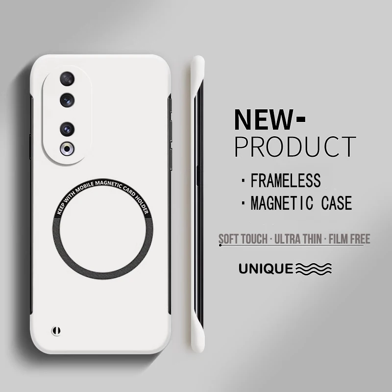Ultra Thin Magnetic Frameless Hard PC Matte Phone Case with Magsafe - Solid Color