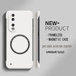 Ultra Thin Magnetic Frameless Hard PC Matte Phone Case with Magsafe - Solid Color for Honor 80 Pro (Ivory)