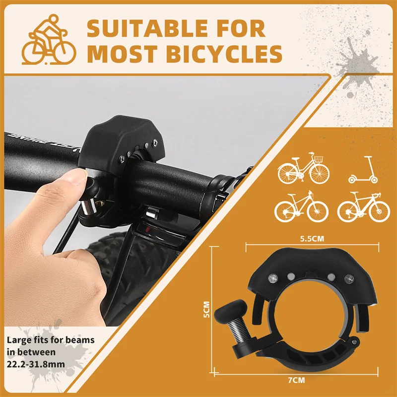 웨스트 바이킹 자전거 벨 링 스테인리스 크리스프 링톤 자전거 벨 85DB 경량 자전거 경고벨 MTB 로드 바이크 핸들바 벨