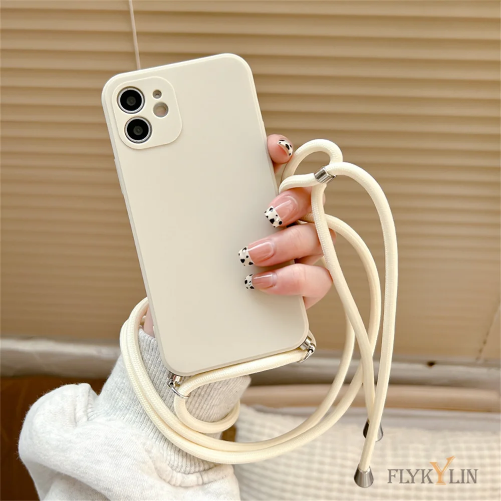 Versatile Crossbody Necklace Strap Silicone Phone Case Cover