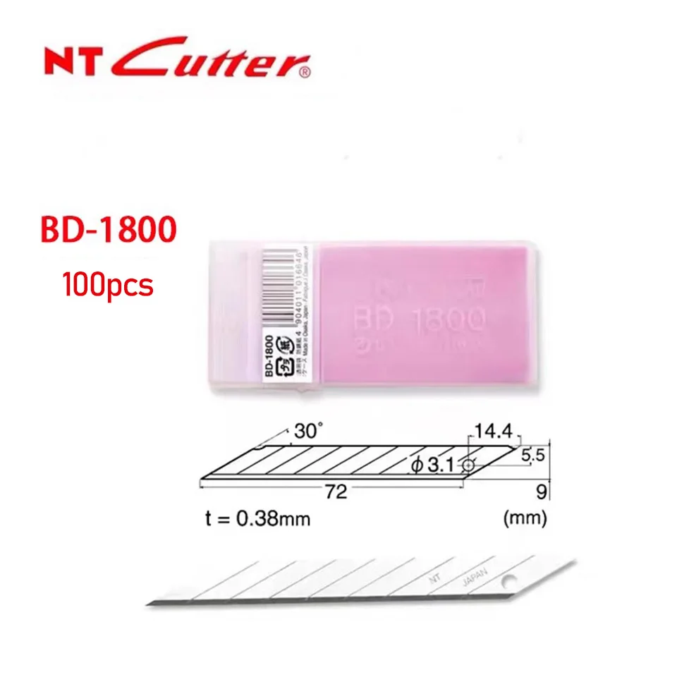 NT 커터 교체용 칼날 - 자동차 비닐 랩, PPF 설치, 벽지 및 공예 절단용 프리미엄 유틸리티 나이프 리필 KLT-12