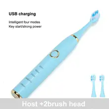 

2021 Intelligent Automatic Toothbrush Waterproof Whitening Electric Toothbrush With Battery Soft Hair Brush Head Tooth Brush