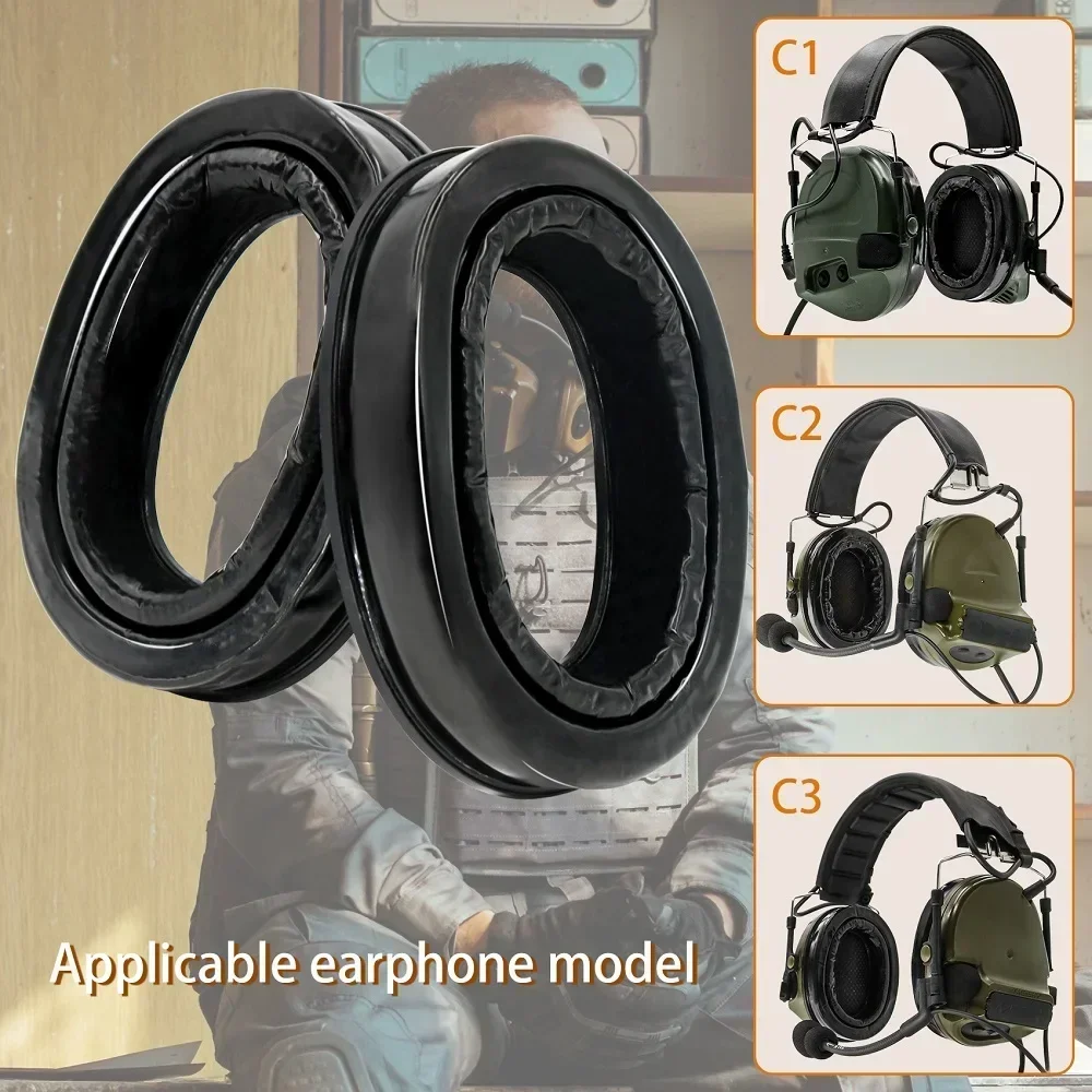 HEARGEAR 전술 헤드셋 어댑터 COMTAC I II III 에어소프트 슈팅 귀마개용 젤 이어 패드 소음 감소 사냥용 헤드폰