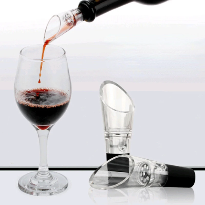 Verseur d'aérateur de vin - Verseur d'aération de qualité supérieure et bec  de décanteur (1 noir) Décanteur rapide de type bec d'aigle