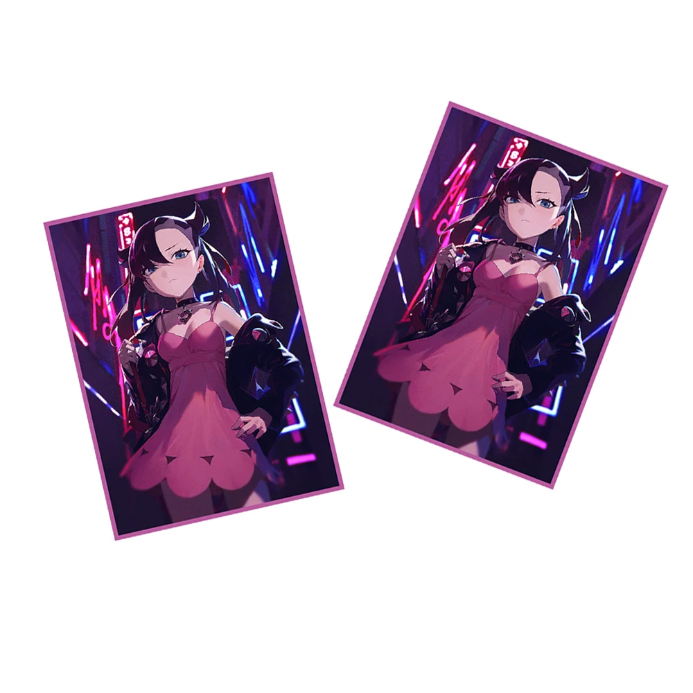 

60PCS 67x92mm Holographic Flash Card Protectors Cartoon Character Deck Shielded Card Holder For MTG/YGO/PKM Game Cards