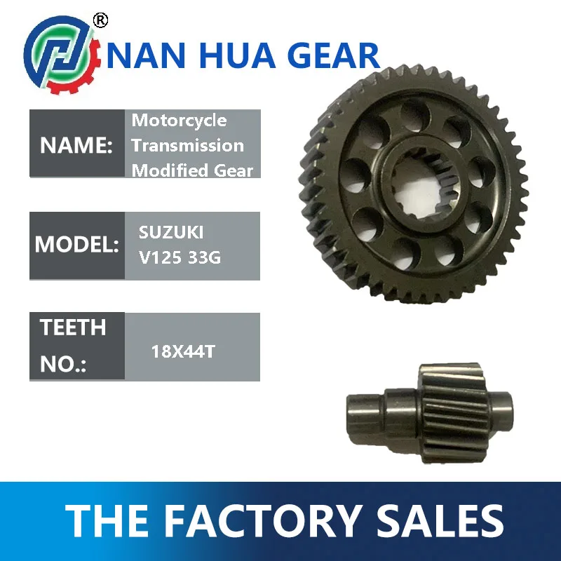 Performance Racing Transmission Gear Set 18/44T 17/45T for Suzuki V125S UZ125 33G HJ125T-18 125CC Scooter