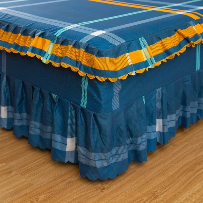 Description Picture 4 of item1PC Anti-dirty Bed Skirt Set 150/180/200cm Bedspread King Queen Size Princess Lace Bed Skirt Bed Cover Without Pillowcase