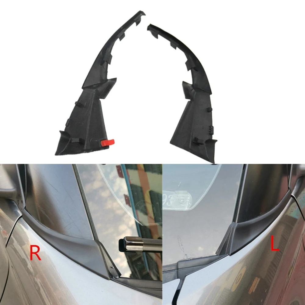 2PcsFrontWindshieldWiperCowlTrimWaterDeflectorPlateNeckTrim