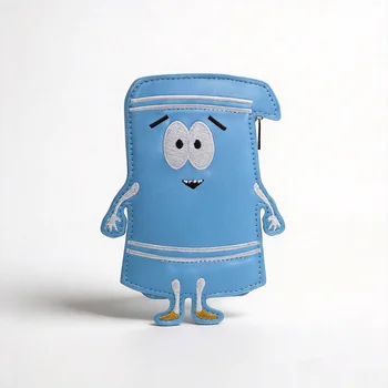 Portacarte grande a forma di asciugamano con cartone animato, portafoglio alla moda personalizzato con finestra per documenti