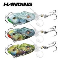 HANDING 3Pcs M1 Topwater Whopper Fishing Lure Floationg Hard Swimbait Durable Steel Ring Fishing Tackle UV Paint Fishing Bait 1