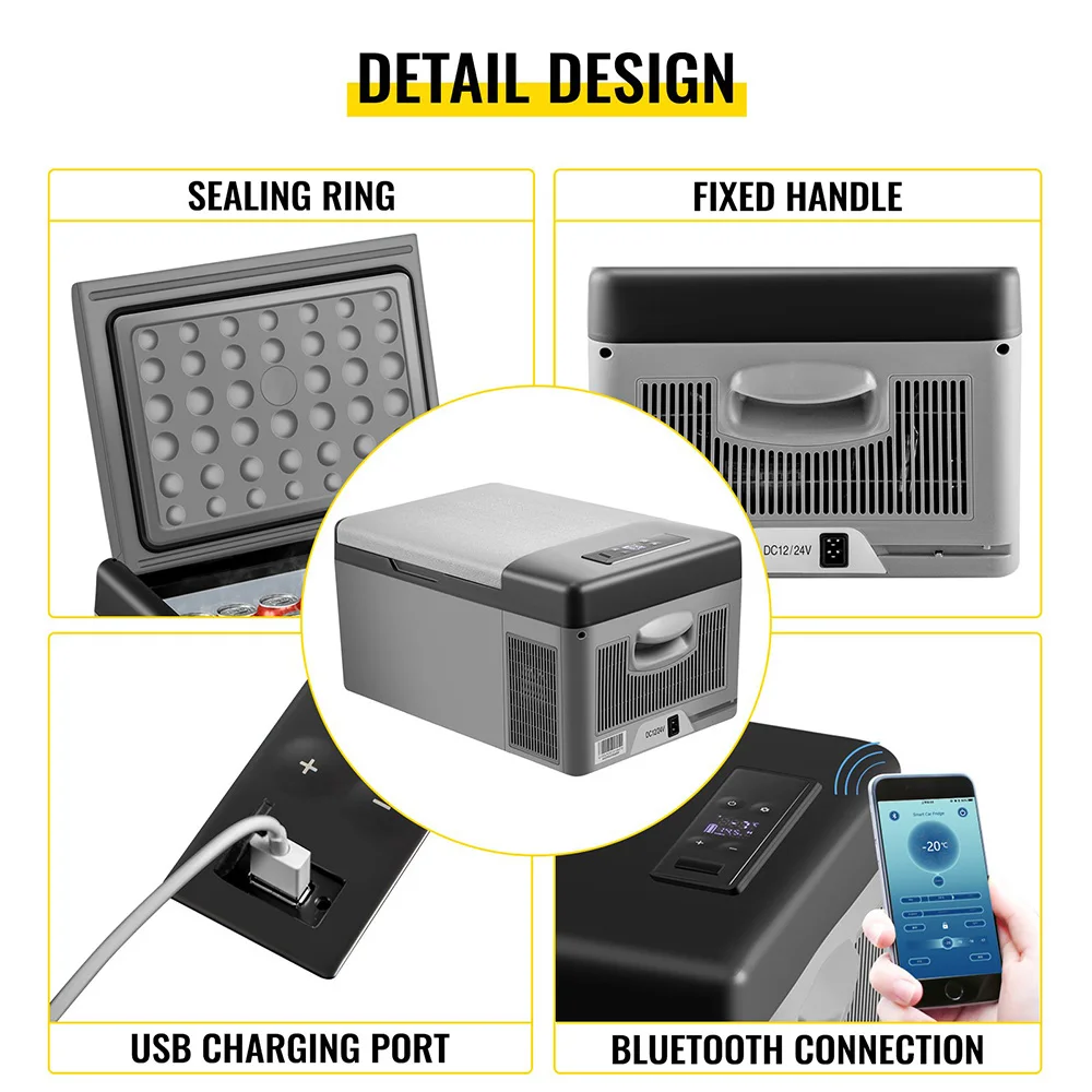 Portable Travel Car Refrigerators 15L Car Refrigerator Mini Fridge Outdoor Camping for Traveling Camping Outdoor Activities