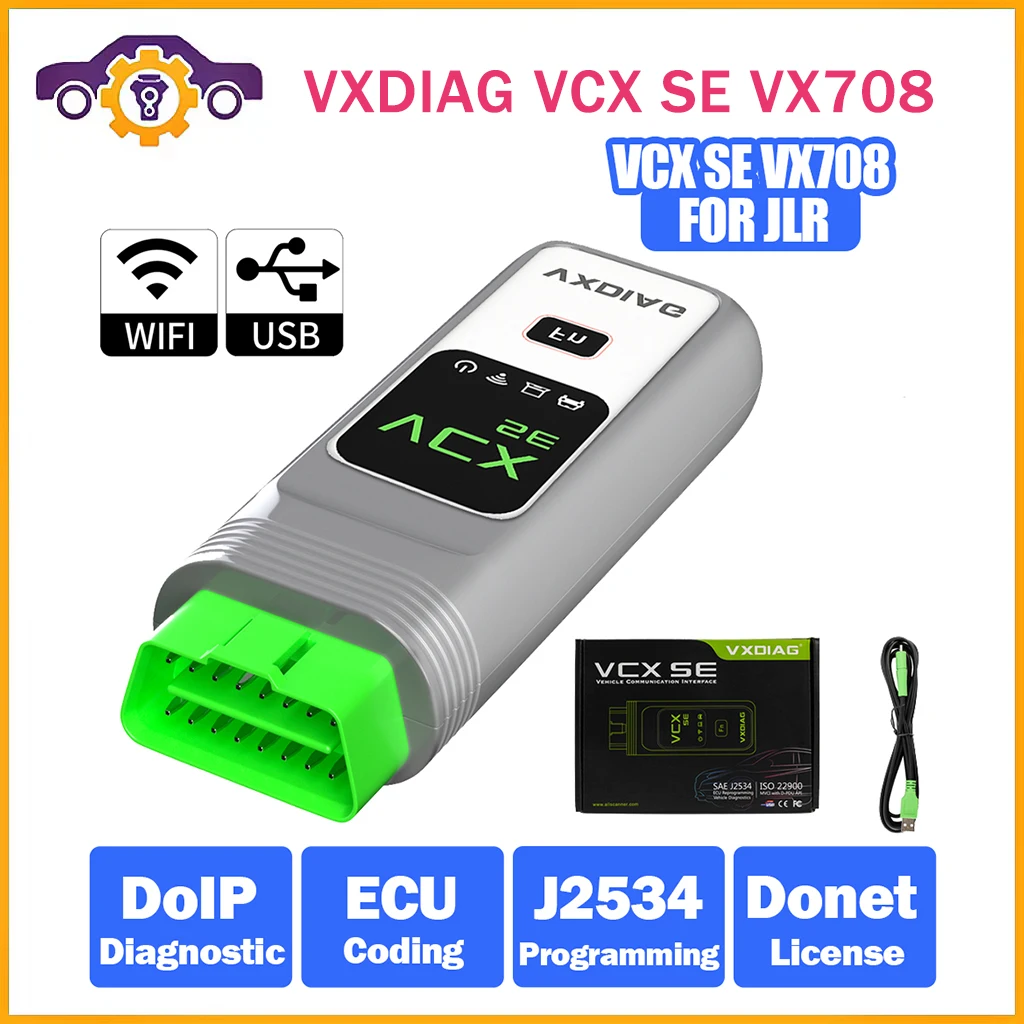 

VXDIAG VCX VX708 for JLR Doip OBD2 Scanner VCX SE For JLR SDD Pathfinder Car diagnostic tools J2534 ECU programming ECU coding