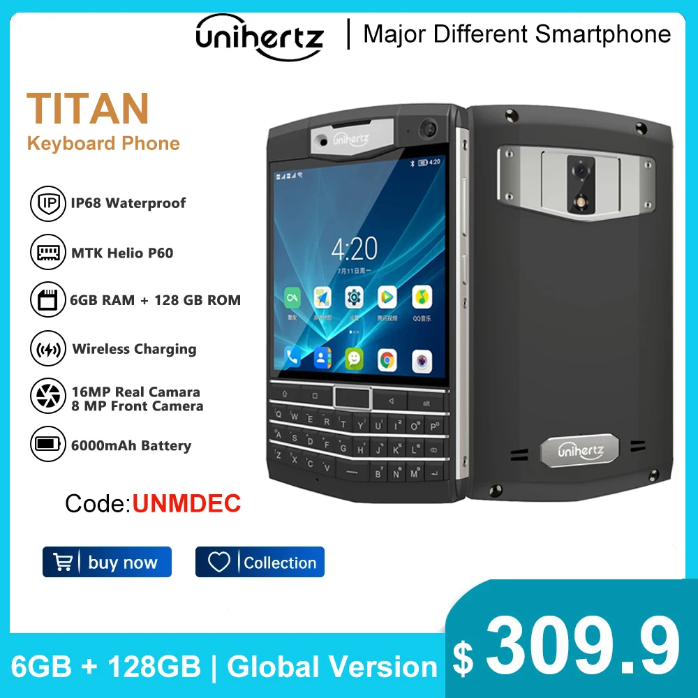 Unihertz-Titan-Rugged-Smartphone-4G-6GB-128GB-Android-10-QWERTY ...