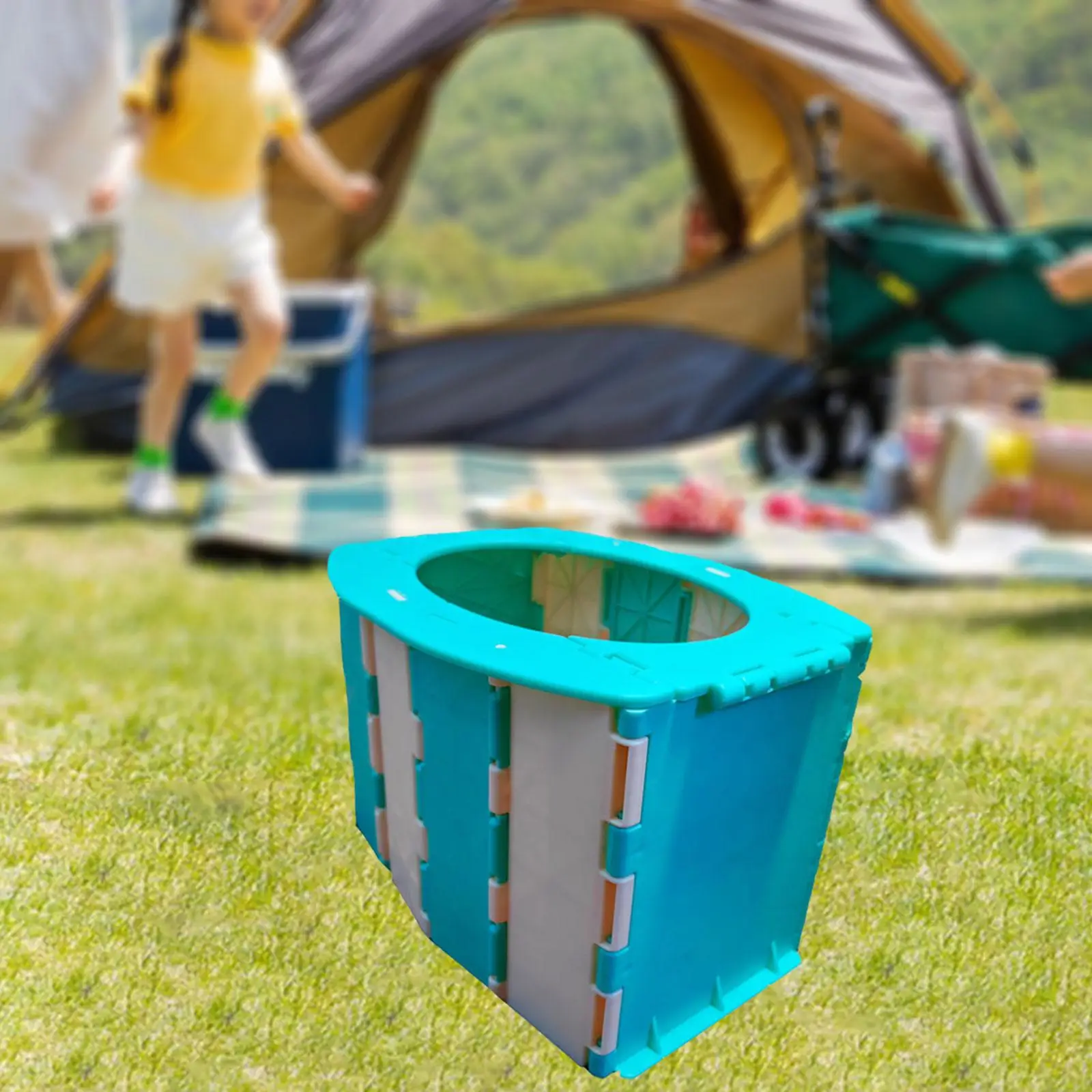 Portable Toilet Collapsible Travel Toilet Multifunctional Compact Folding Camping Toilet for Traffic Outdoor Home Car Travel