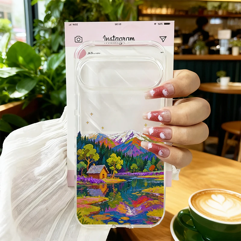 Oil Painting Scenery Soft Clear Phone Case