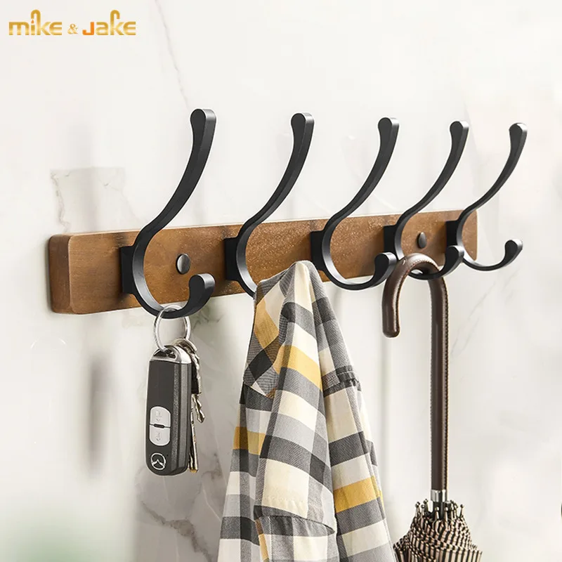 

Крючок для двери из массива дерева, крючок для одежды на боковой стене шкафа, настенный крючок для веранды, крючок для одежды высокого класса