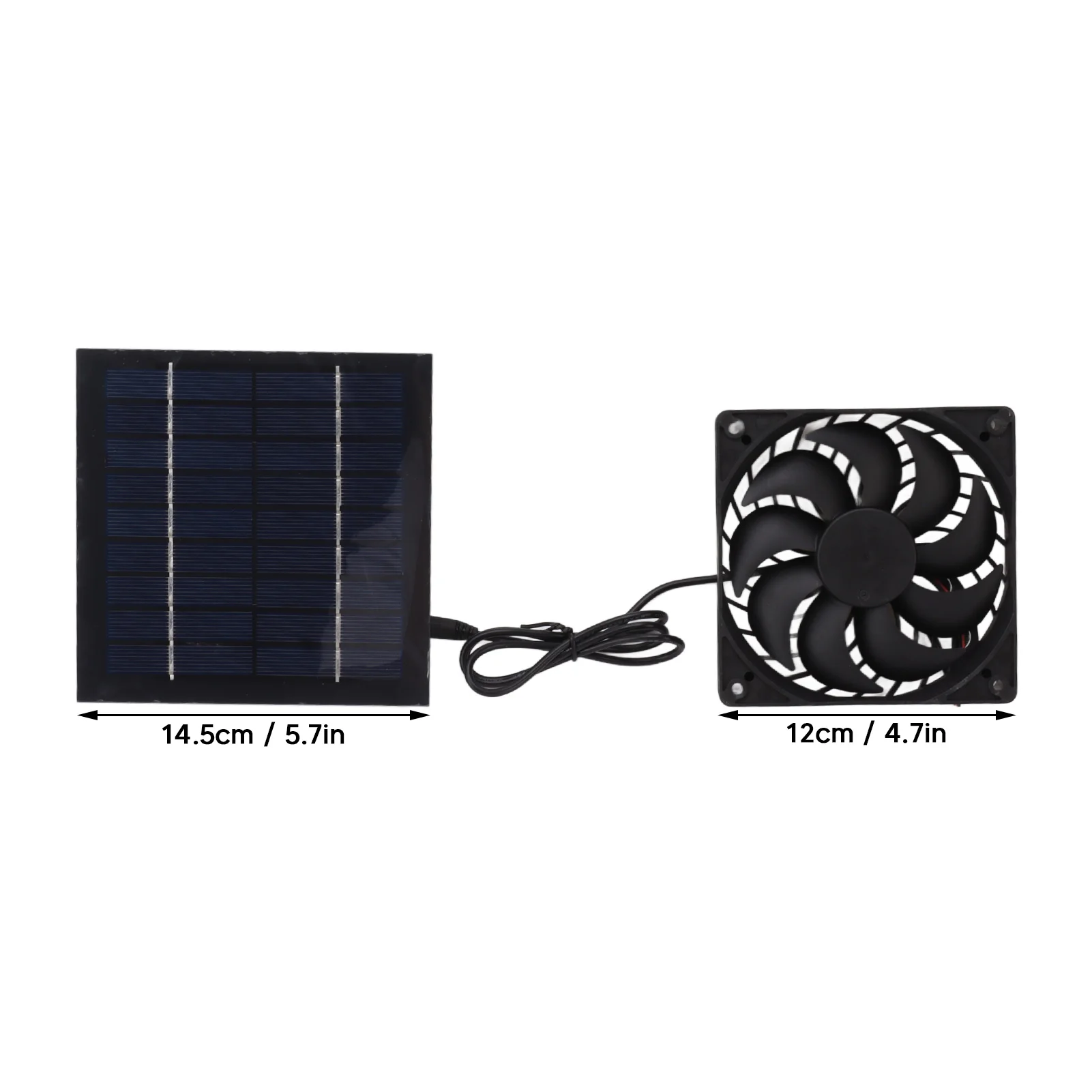 10W Solar Panel Fan Kit Solar Powered Fan for Small Greenhouses Doghouses Sheds Ventilation