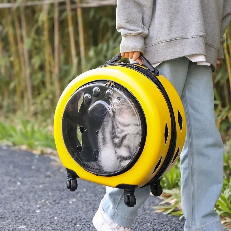 

Transparent Cat Bag Reinforced Portable Pet Trolley Case Cat Bag Dog Outdoor Pet Air Box Cat Bag