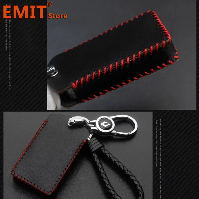 Volvo EX30 Car Key Case Remote Protection Cover Bag Shell Keychain Ring Holder Fob Accessories Handmade Genuine Leather