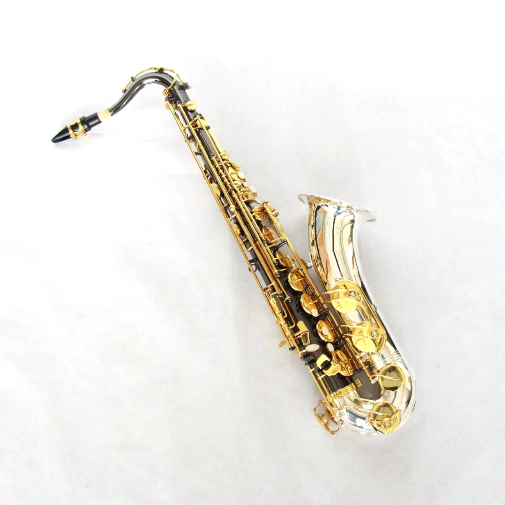 

High quality Tricolor tenor saxophone Factory price saxophone tenor Black Nickel Plated professional tenor saxophone