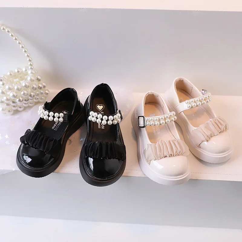 Cartoon Princess Shoe Fashion Simple Leather Shoe Comfort Versatile Girl Shoes Butterfly Bow Casual Child