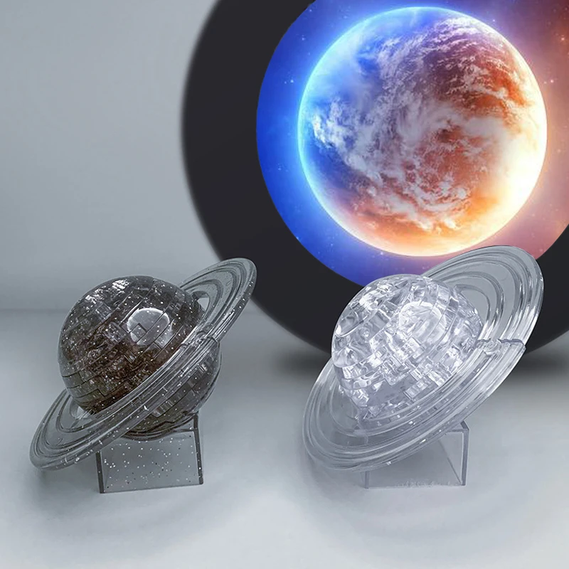 

3D Трехмерная планета головоломка строительные блоки Кристалл Вселенная модель прозрачная сборка взрослые игрушки ручной работы «сделай сам»