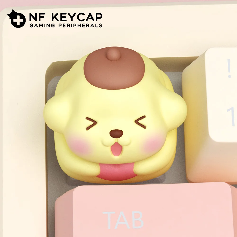 푸딩독 키캡 산리오 주변기기 기계식 키보드 키캡 귀여운 개성있는 키캡 커스텀 창의적인 레진