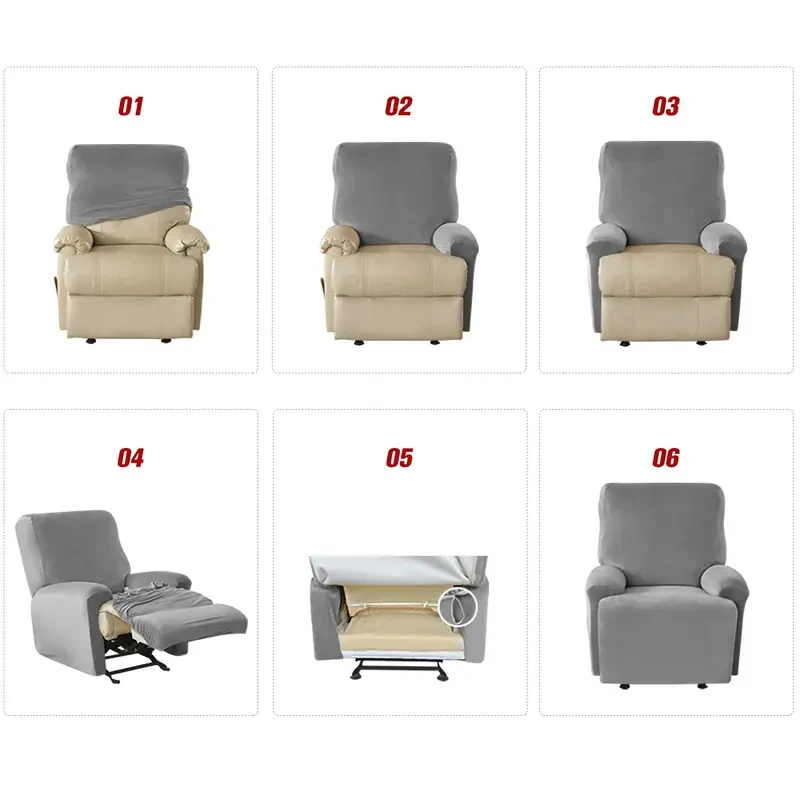 Waterproof Recliner Sofa Covers Elastic Jacquard Armchair Case Relax Chair Couch Slipcovers For Living Room Protecter 6