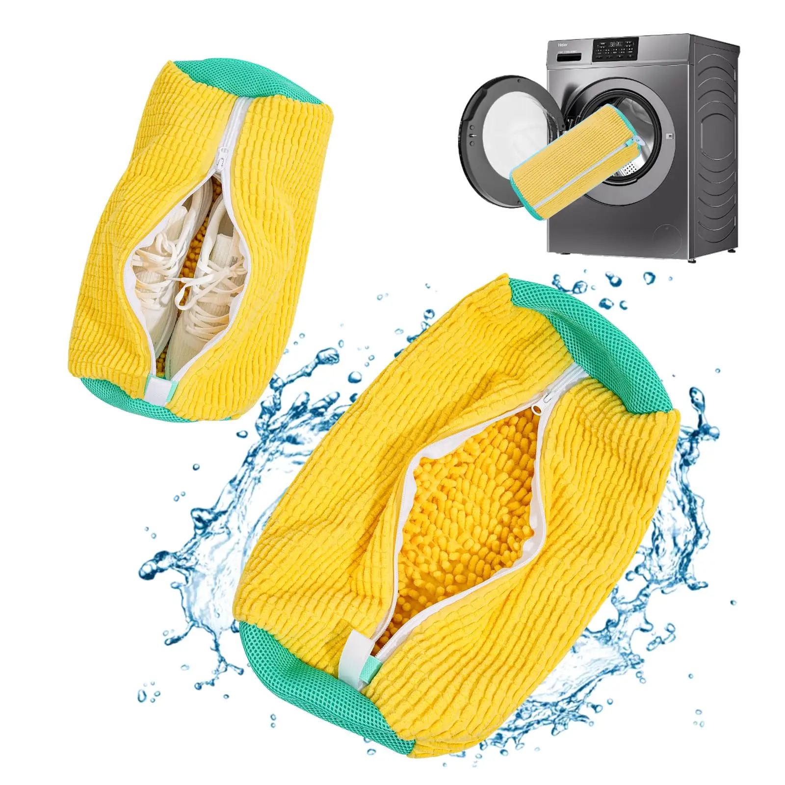 Shoe washing machine Bag: Shoe bag for washing machine-reusable sneaker cleaning bag Tennis shoe decontamination cleaner kit
