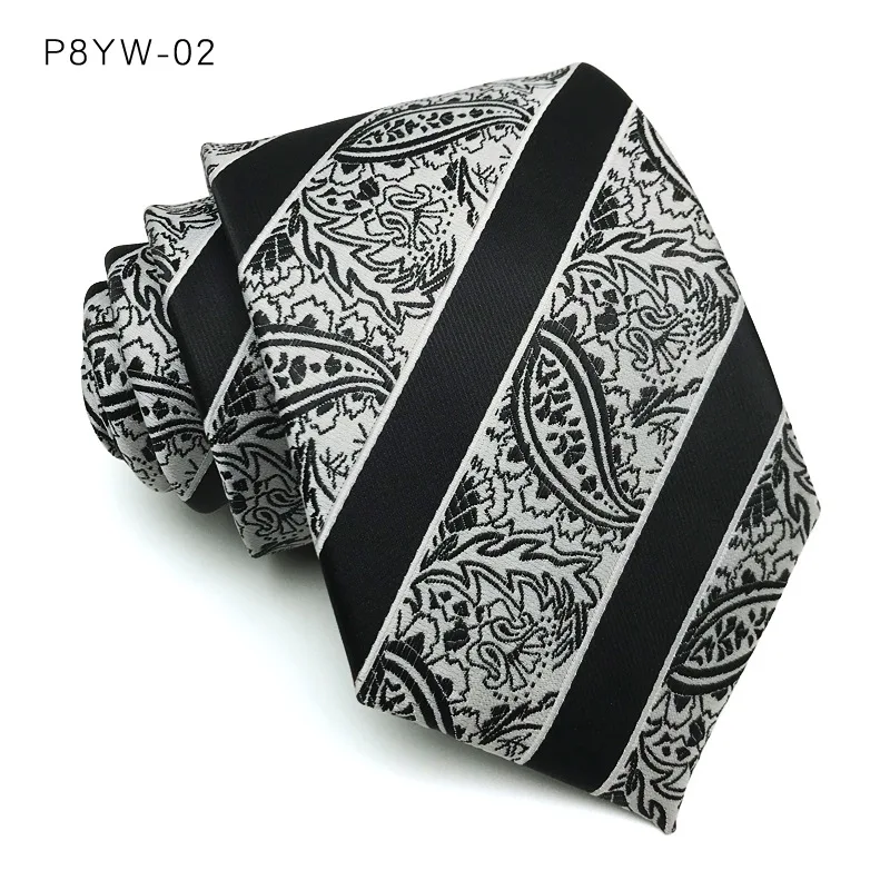 Luxus Herren Krawatte Streifen Plaid Floral 8CM Krawatten Für Mann Bräutigam Jacquard Gewebt Krawatte Business Hochzeit Party Zubehör – Detail 7