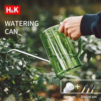 1/1.5l Long Spout Watering Can With Gardening Shovel Set Garden Irrigation Spraying Pot For Indoor Outdoor Plants Flower Office 1