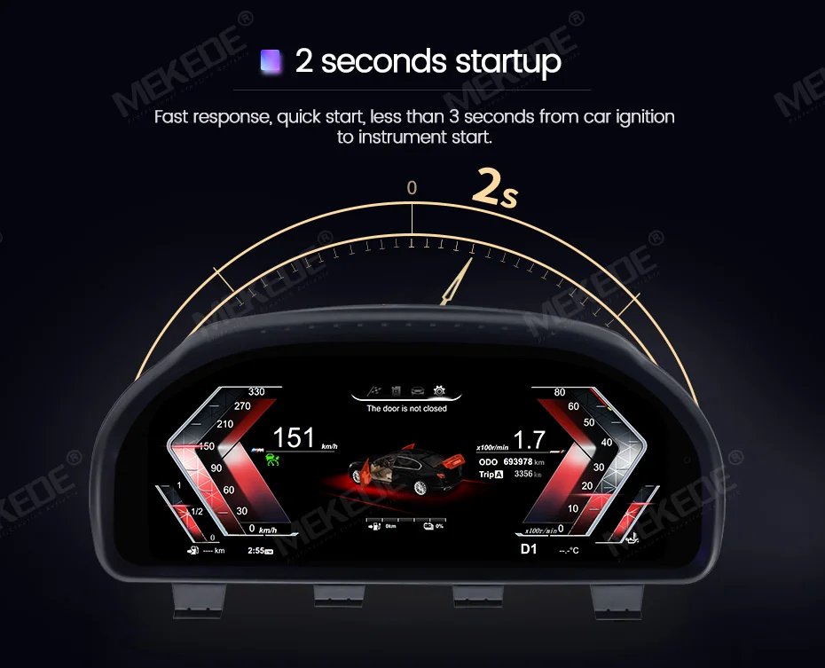 MEKEDE 12,3 Zoll Für BMW 3 4 Serie F30/F31 GT F34 F32/F33/F36EVO NBT System LCD Digital Dashboard Blau Licht Anti-glare Bildschirm – Detail 12