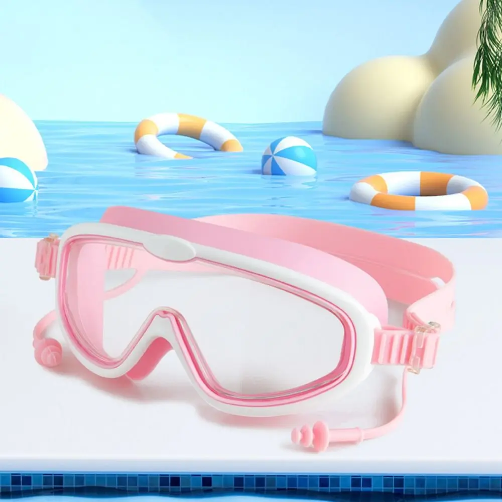 Big Frame Swim Children Goggles Anti-Fog Wide View Scuba Diving Swimming Glasses with Earplugs for Adult Youth Swim Eyewear swimming goggles