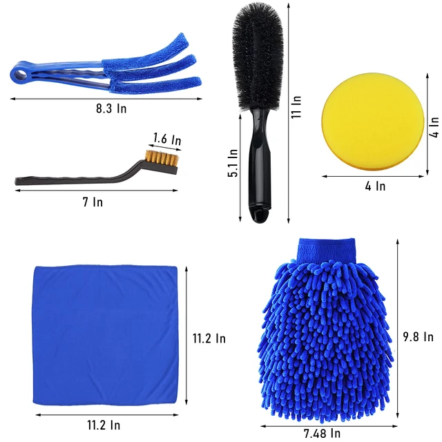 Car Wheel Cleaning Brush 20 Pieces Long Soft Tire Brush Car Detailing Kit  Professional Car Wash Kit For Cleaning Dirty Tires - AliExpress