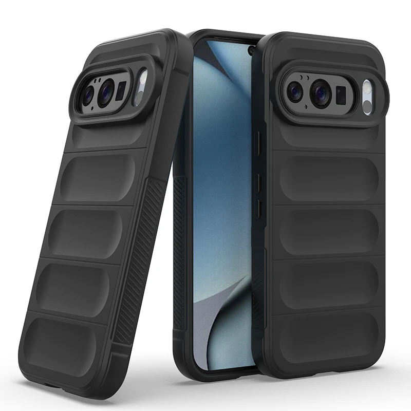 Shockproof Shield Phone Case with Soft TPU Frame and Flannel Lining Protective Cover