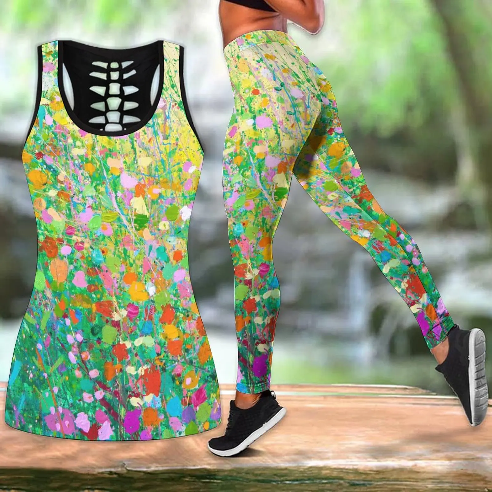 

Women's Summer Fashion Oil Print Flower Print Sleeveless Shirt