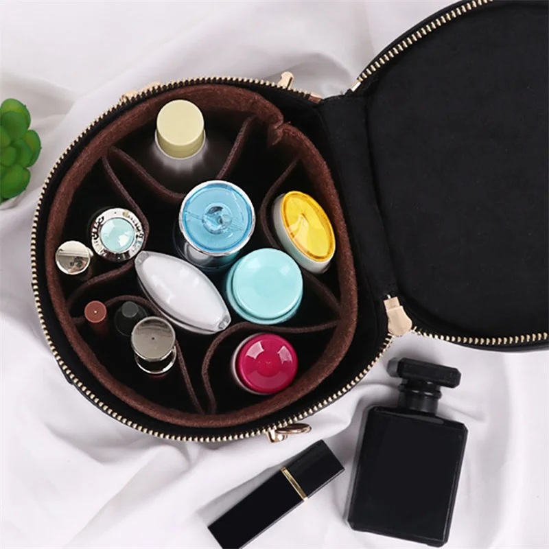 1Pc Soft Felt Cloth Insert Bag Women's Organizer Handbag Felt Travel Bag Insert Liner Purse Organiser Pouch