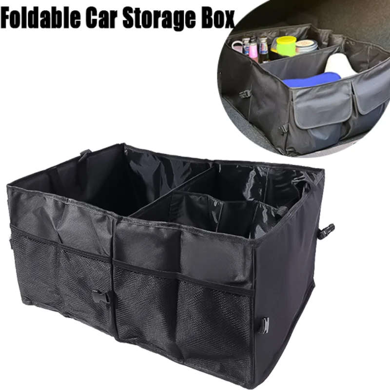

Folding Car Trunk Storage Organizer Box Portable Car Box Stowing Tidying Cargo Sundries Storage Box Auto Seat Sorting Contain