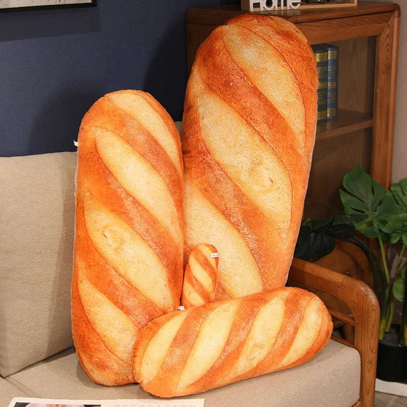20-100cm Cute Simulation Bread Plush Toy Stuffed Food Baguette Long Sleeping Pillow Soft Doll Kawaii Christmas Gift for Children 6