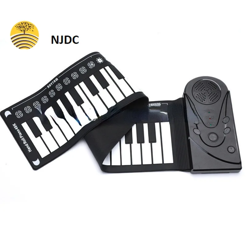 

L49 Key Hand Roll Piano Silicone Portable Children Beginner Folding Electronic Keyboard