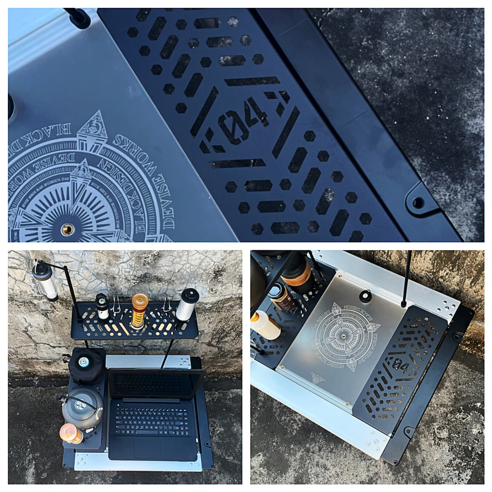 Aluminum Alloy Portable BBQ Picnic Table Plate Multifunctional Extension Board