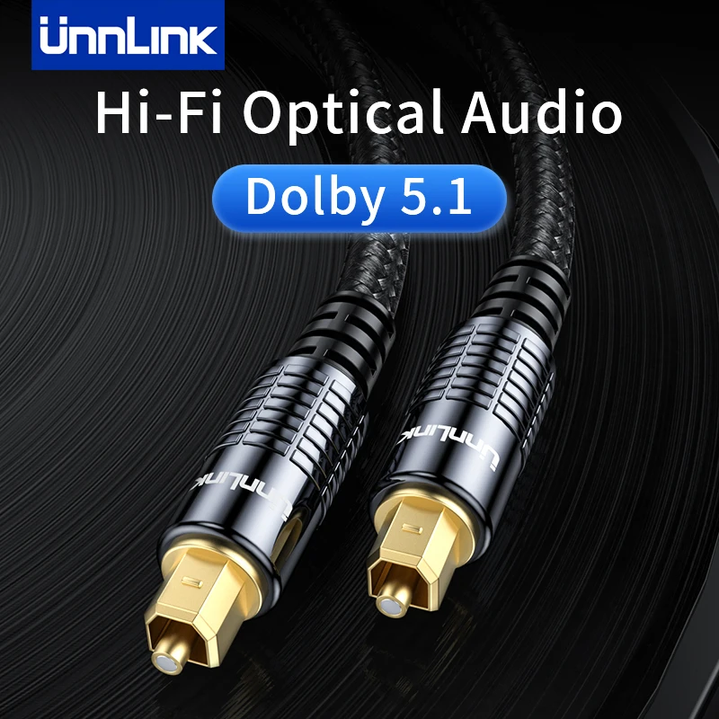 Unnlink HiFi Digital Optical Audio Cable 1m 2m SPDIF Coaxial Cable for