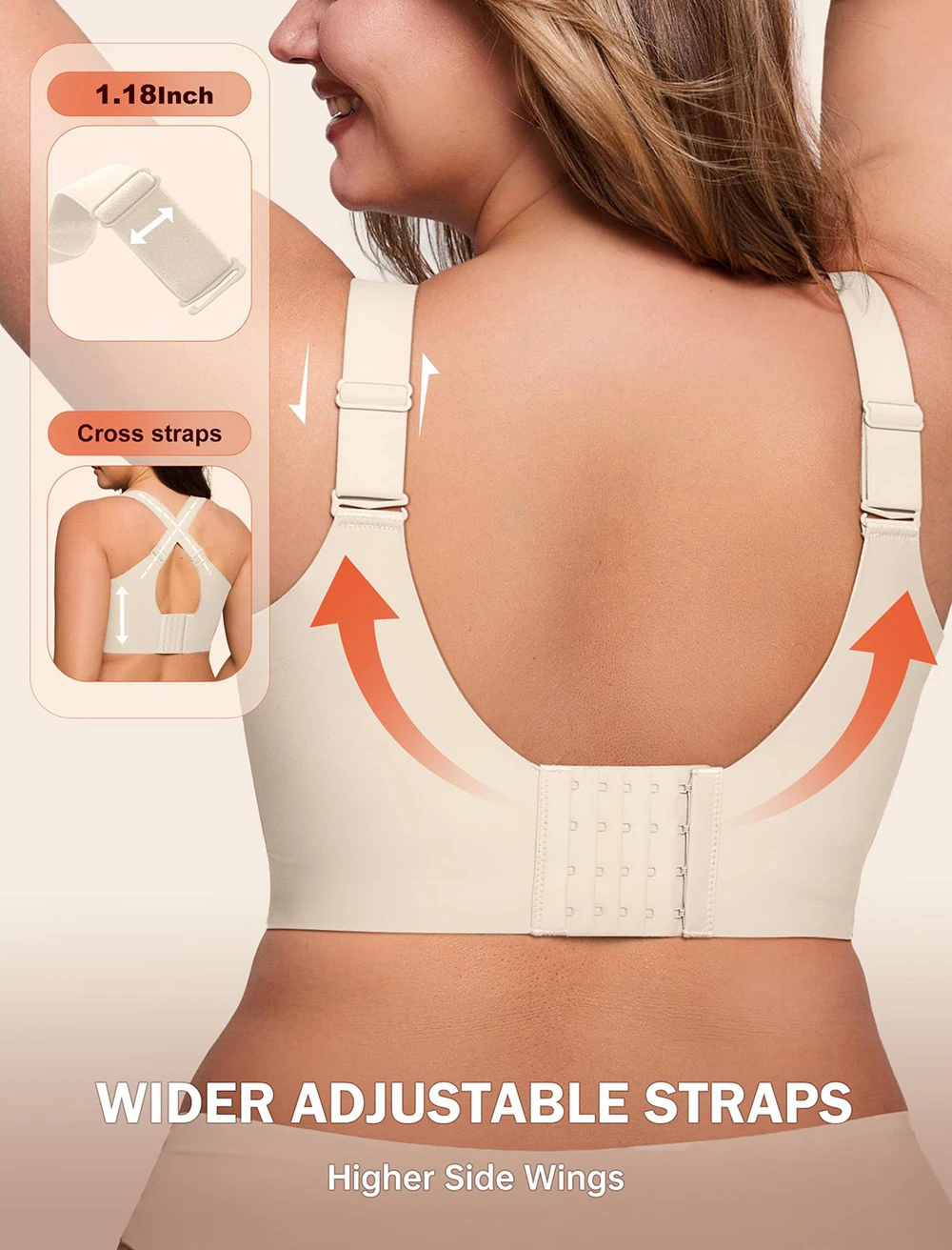 Plus Size Push Up Jelly Bra Seamless No Underwire Bras Full Coverage Brassiere Hide Back Fat Tshirt Bras Comfort Daily Bralette