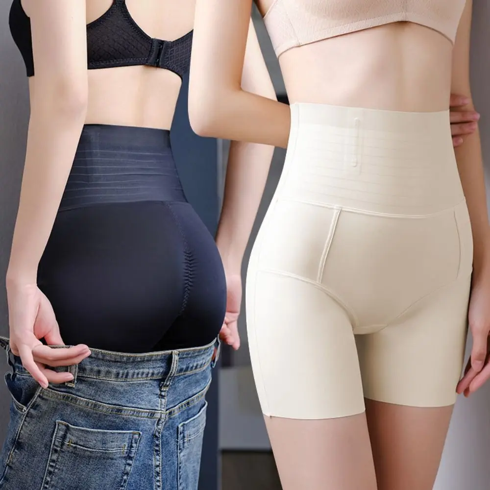 

Buttocks Lifting Mid Waist Women Seamless Underwear Waist Girdle Flat Corner Pants Safety Pants