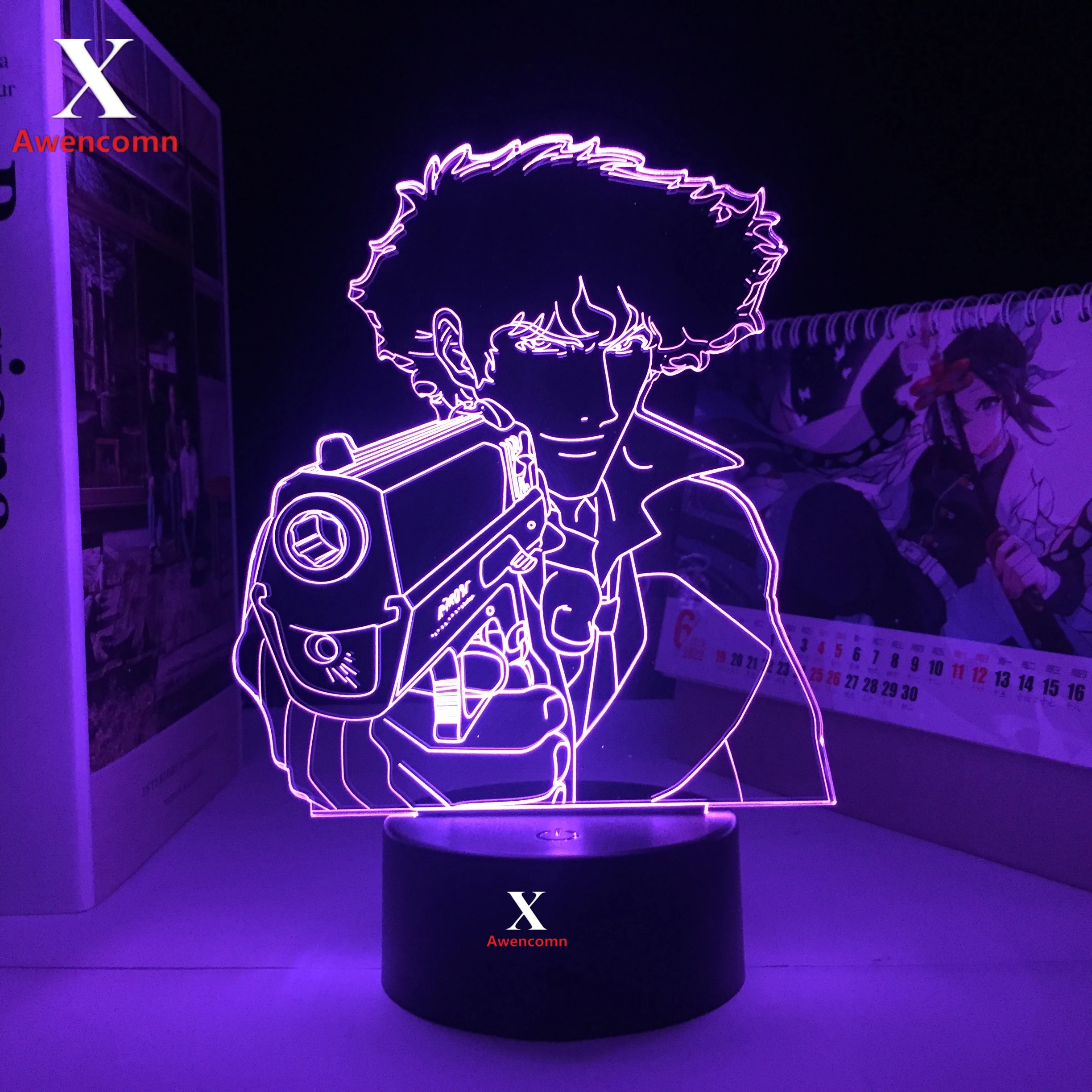 Anime Cowboy Bebop Spike Led Light For Kids Bedroom Decor Night Light Brithday Gift Room Desk Acrylic 3D Lamp Alx Shirtdays